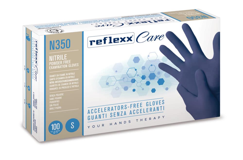 Reflexx R46, guanto monouso, lattice, taglia XL, peso 5,7 gr, 100 pezz