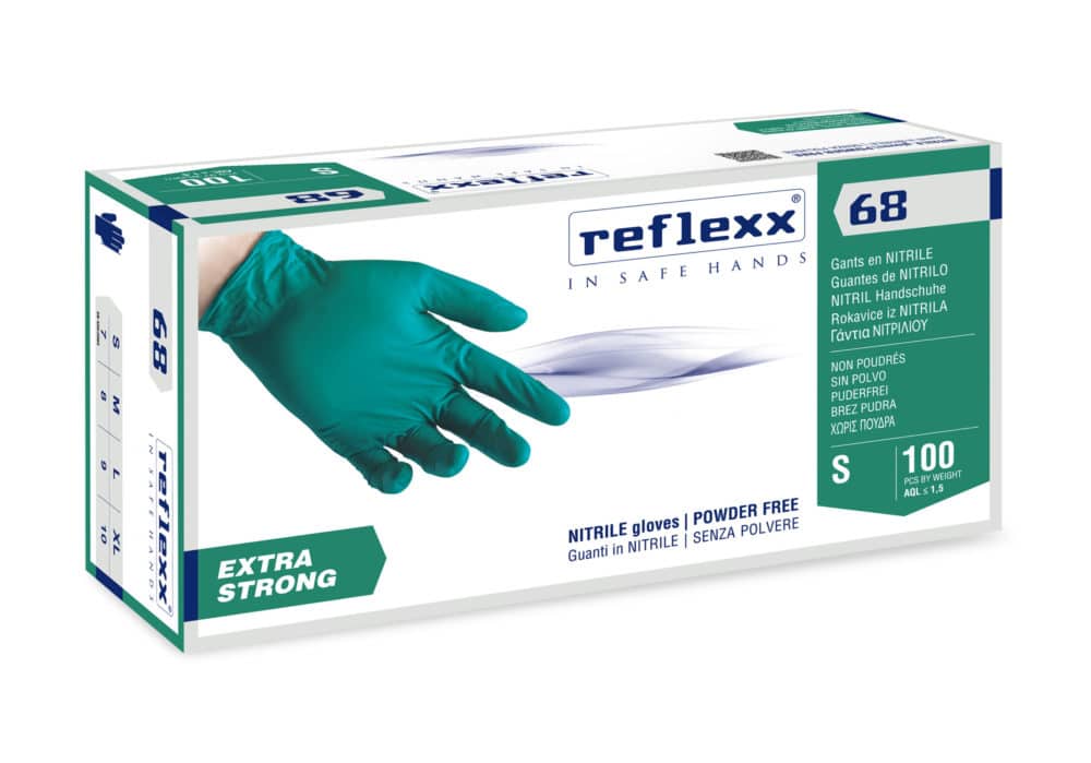 GUANTO NITRILE REFLEXX N82 - ROSA 100 PZ. MIS. XS - Salon Service