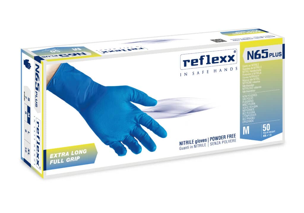 1 Paio di guanti Reflexx N22 MS cut protection supportati in nitrile TG.  XL-N22XL